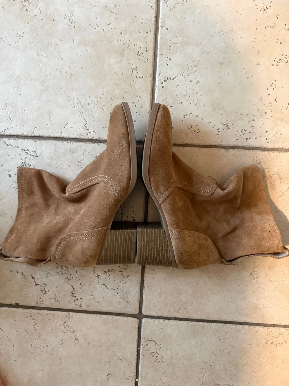White Mountain Brown Suede Slip-On Boots